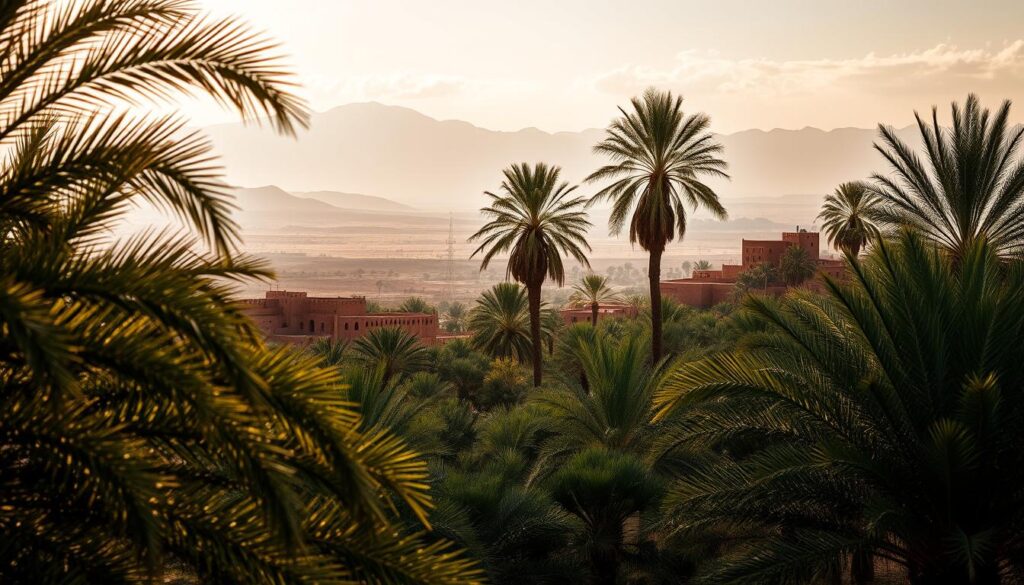 palm groves and kasbahs